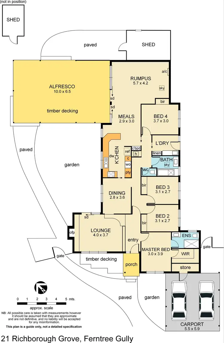 Floorplan of Homely house listing, 21 Richborough Grove, Ferntree Gully VIC 3156