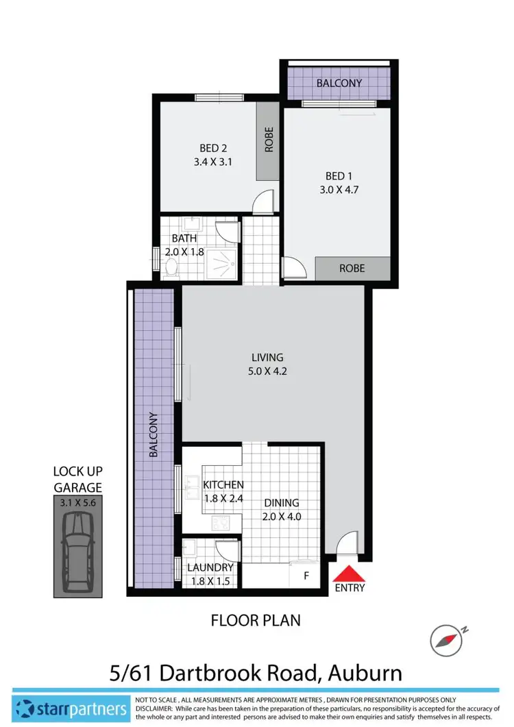 Floorplan of Homely unit listing, 5/61-63 Dartbrook Road, Auburn NSW 2144