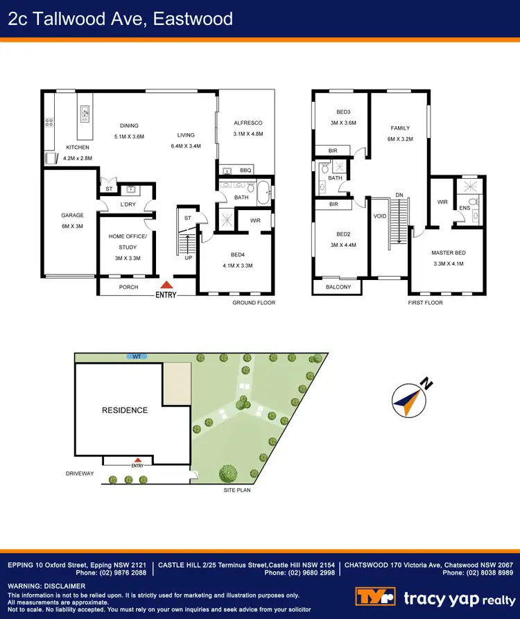 Floorplan of Homely semi-detached listing, 2C Tallwood Avenue, Eastwood NSW 2122