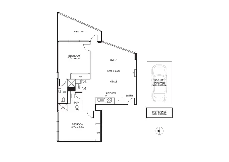 Floorplan of Homely apartment listing, 201/179 Boundary Road, North Melbourne VIC 3051