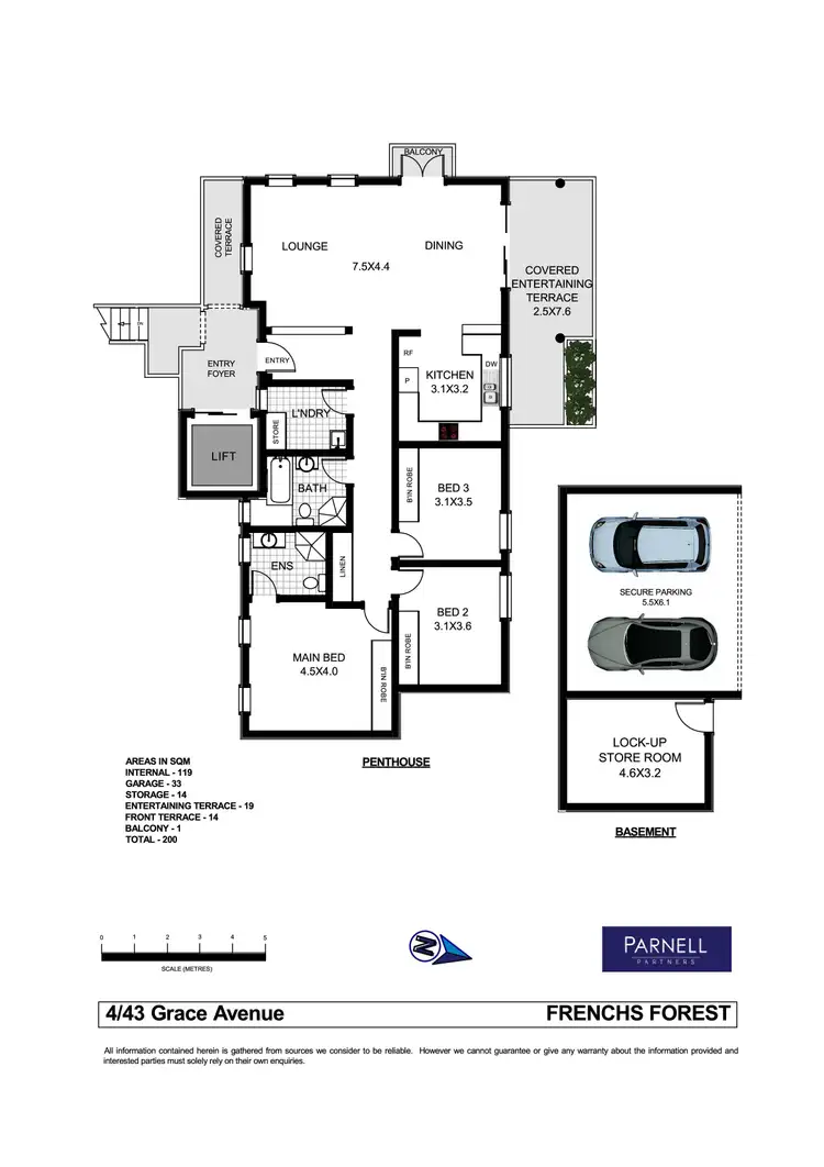 Floorplan of Homely apartment listing, 4/43 Grace Avenue, Frenchs Forest NSW 2086