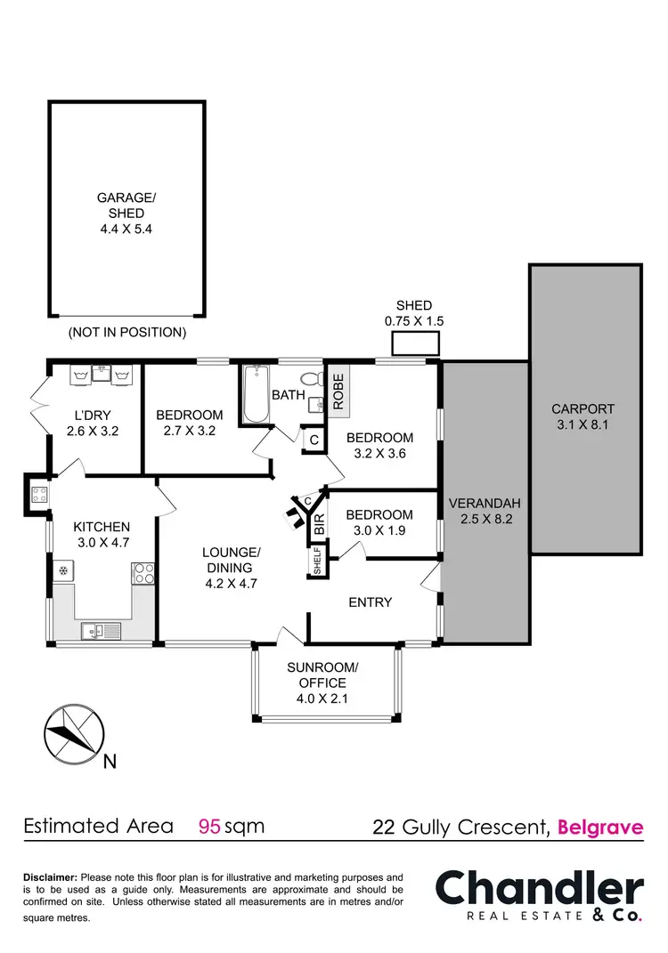 Floorplan of Homely house listing, 22 Gully Crescent, Belgrave VIC 3160