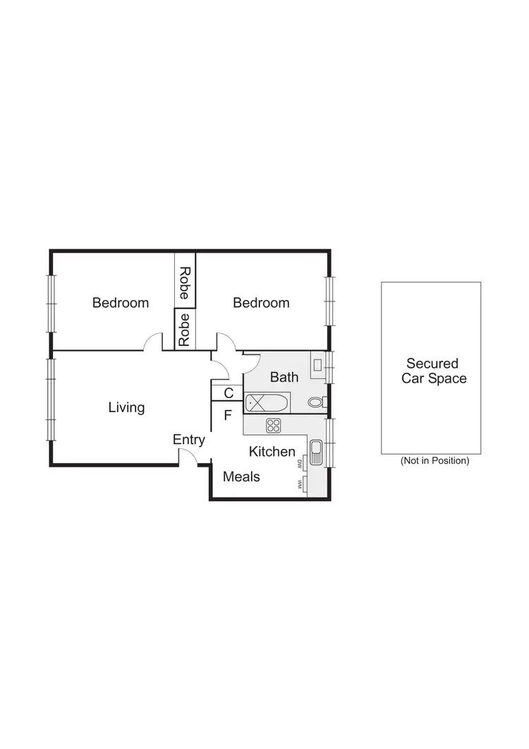 Floorplan of Homely apartment listing, 2/16 Robe Street, St Kilda VIC 3182