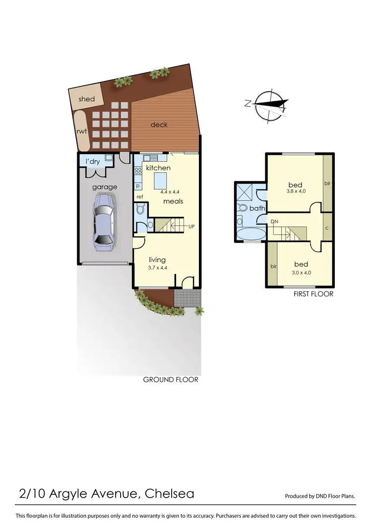 Floorplan of Homely townhouse listing, 2/10 Argyle Avenue, Chelsea VIC 3196