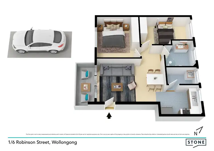 Floorplan of Homely apartment listing, 1/6 Robinson Street, Wollongong NSW 2500