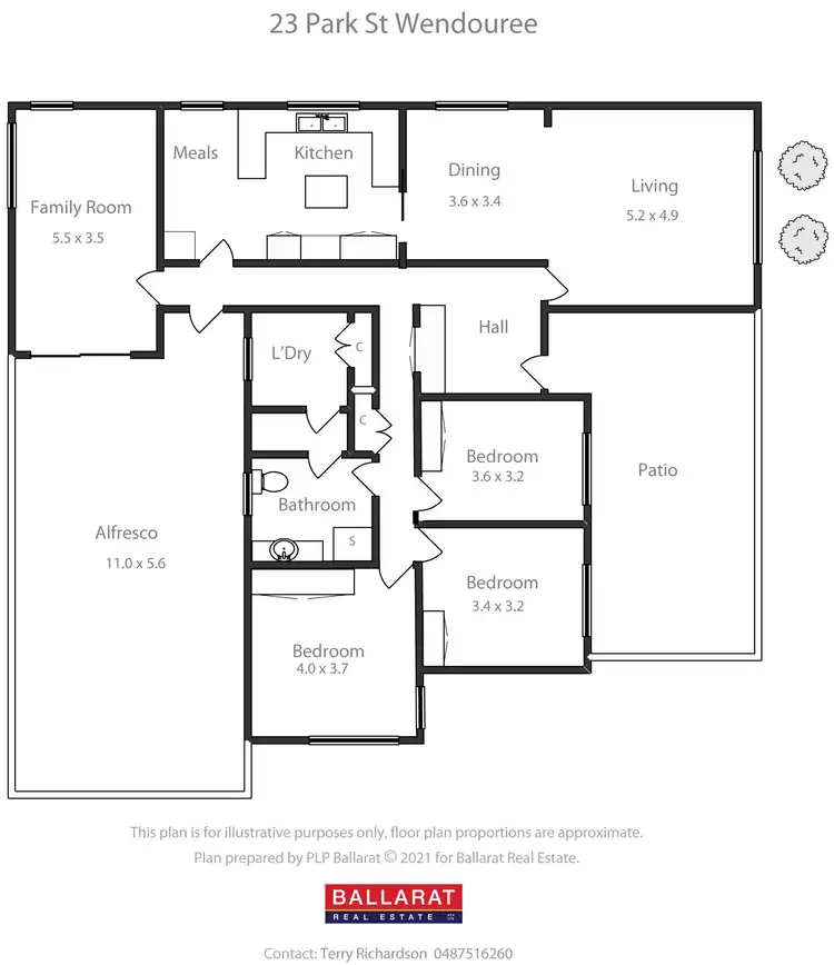 Floorplan of Homely house listing, 23 Park Street, Wendouree VIC 3355