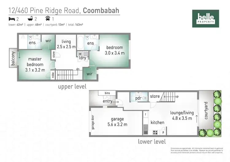 Floorplan of Homely townhouse listing, 12/460 Pine Ridge Road, Coombabah QLD 4216
