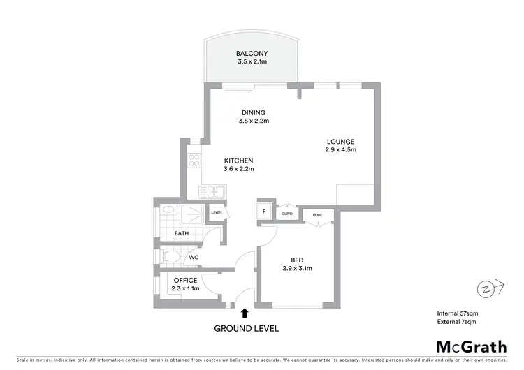 Floorplan of Homely unit listing, 1/36 Waratah Street, Scotts Head NSW 2447