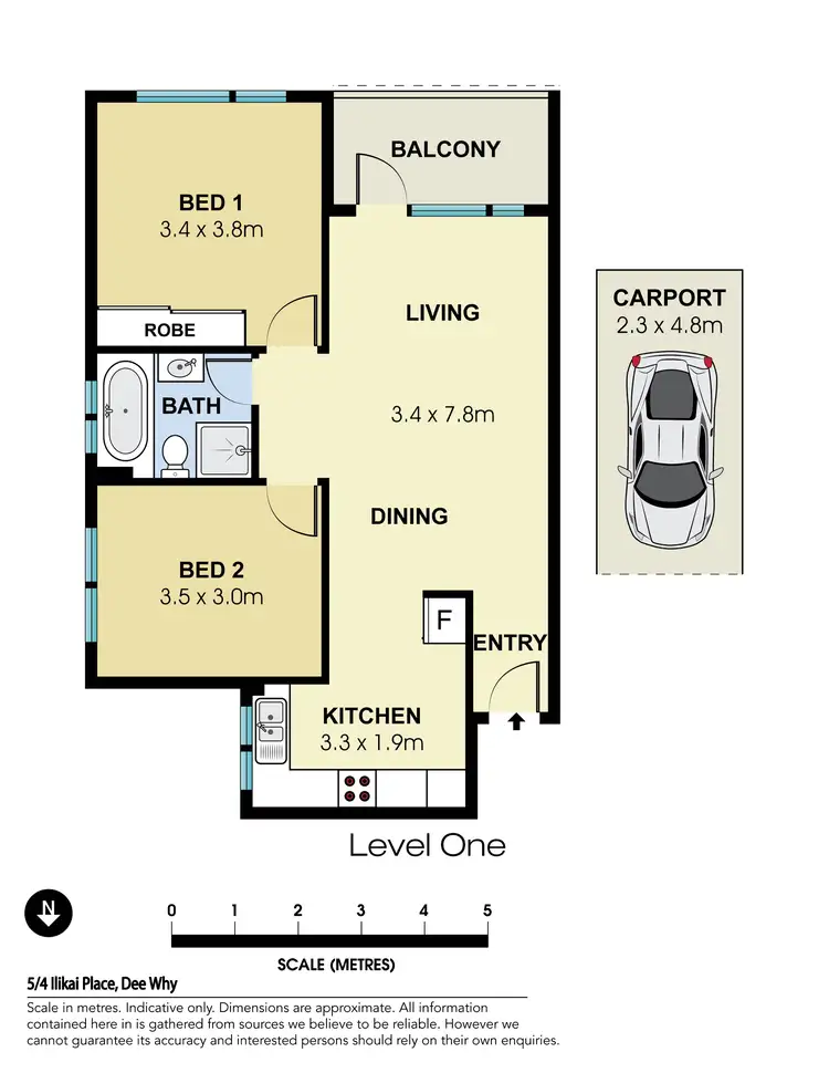 Floorplan of Homely apartment listing, 5/4 Ilikai Place, Dee Why NSW 2099