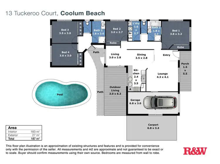 Floorplan of Homely house listing, 13 Tuckeroo Court, Coolum Beach QLD 4573