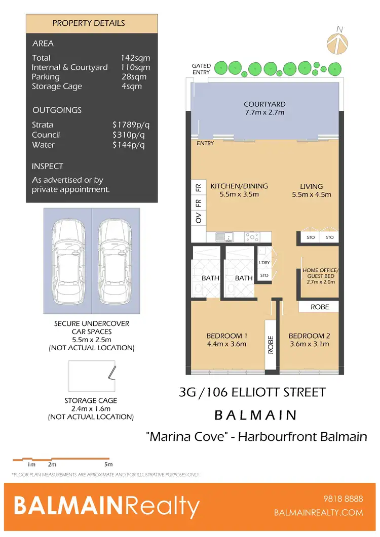 Floorplan of Homely apartment listing, 3G/106 Elliott Street, Balmain NSW 2041