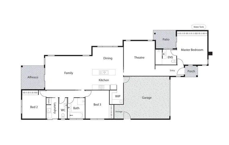 Floorplan of Homely townhouse listing, 3/32 Ulverstone Street, Lyons ACT 2606