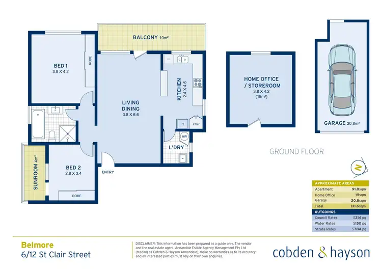 Floorplan of Homely apartment listing, 6/12 St Clair Street, Belmore NSW 2192