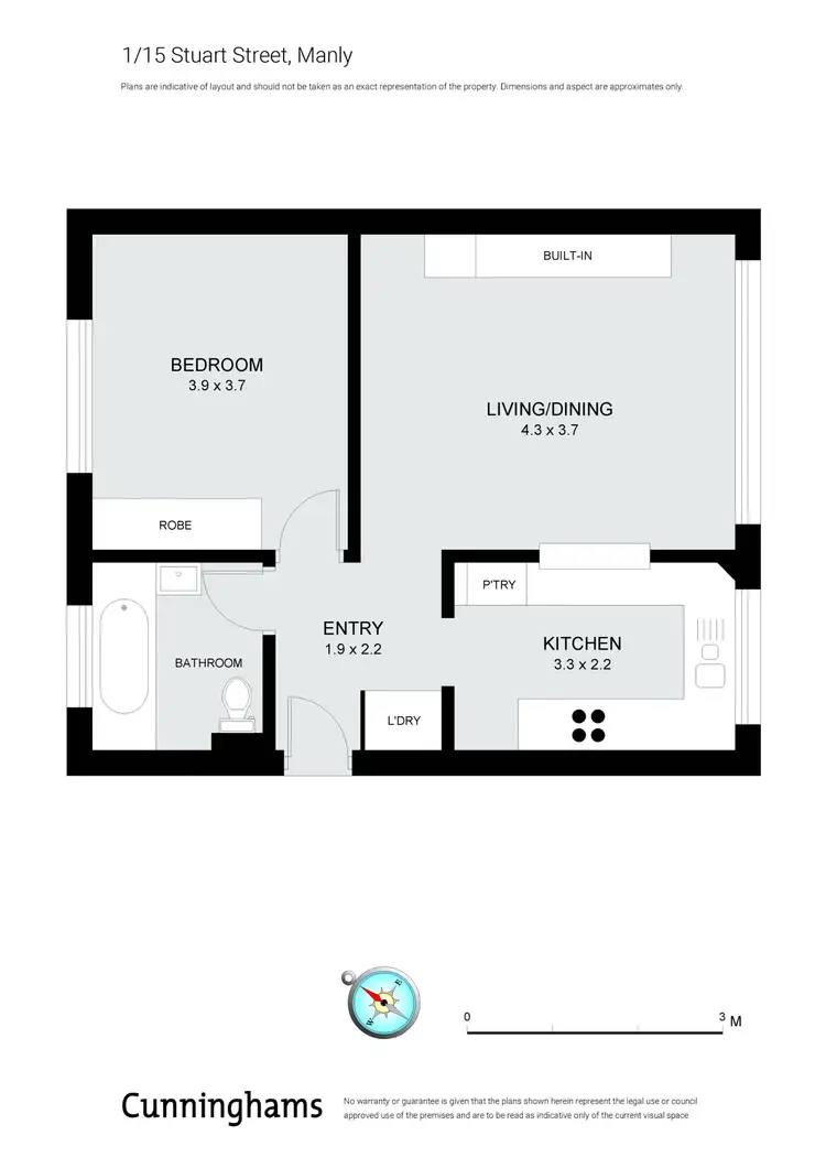 Floorplan of Homely apartment listing, 1/15 Stuart Street, Manly NSW 2095