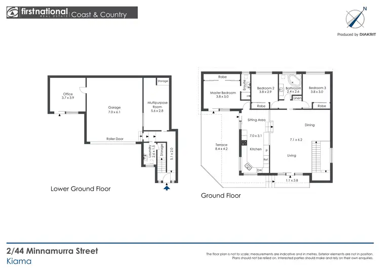 Floorplan of Homely townhouse listing, 2/44 Minnamurra Street, Kiama NSW 2533