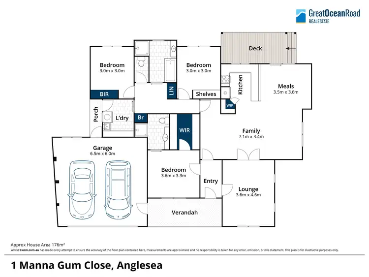 Floorplan of Homely house listing, 1 Manna Gum Close, Anglesea VIC 3230