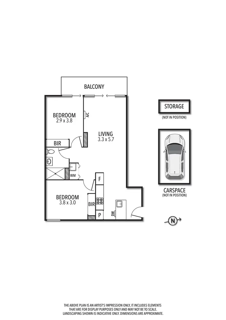 Floorplan of Homely apartment listing, 3.07/2B Dennis Street, Northcote VIC 3070