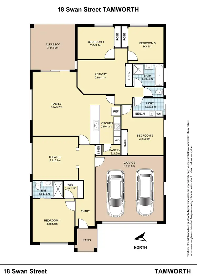 Floorplan of Homely house listing, 18 Swan Street, Tamworth NSW 2340
