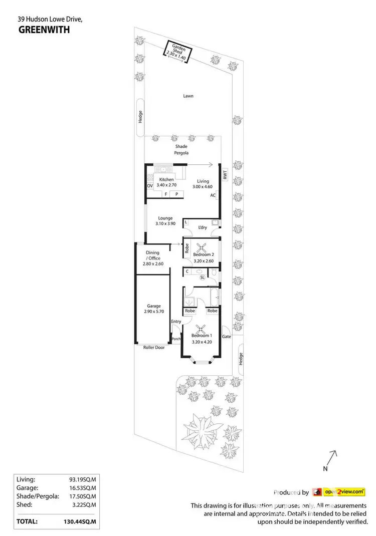 Floorplan of Homely house listing, 39 Hudson Lowe Drive, Greenwith SA 5125
