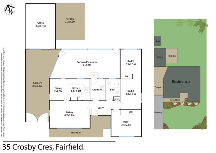 Floorplan of Homely house listing, 35 Crosby Crescent, Fairfield NSW 2165