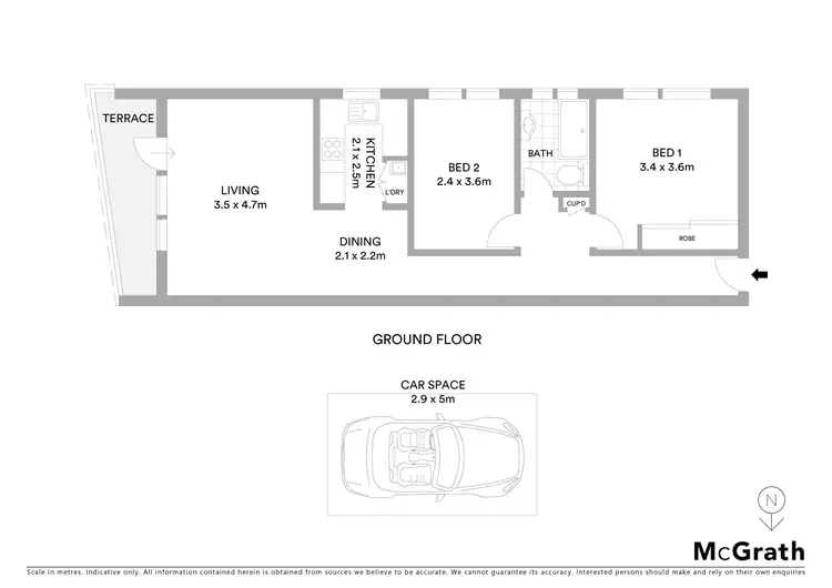 Floorplan of Homely unit listing, 2/142A Good Street, Harris Park NSW 2150