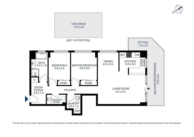 Floorplan of Homely apartment listing, 8/76 Great Western Highway, Parramatta NSW 2150