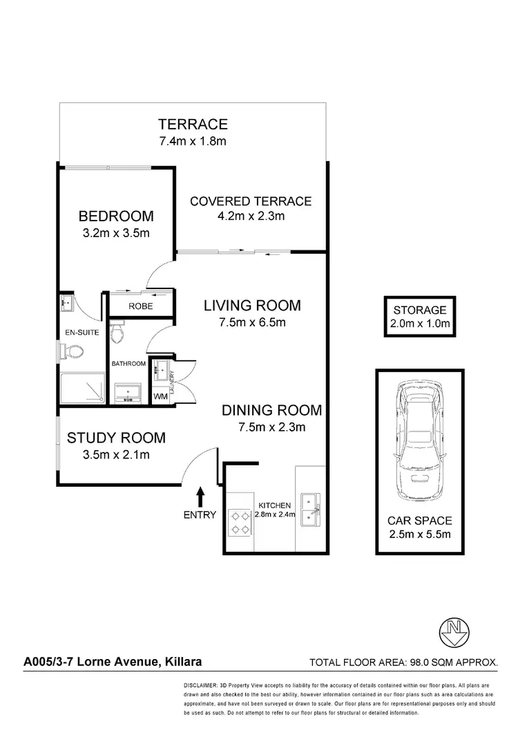 Floorplan of Homely apartment listing, A005/3-7 Lorne Avenue, Killara NSW 2071