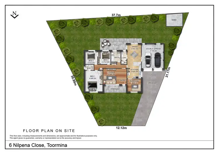 Floorplan of Homely house listing, 6 Nilpena Close, Toormina NSW 2452