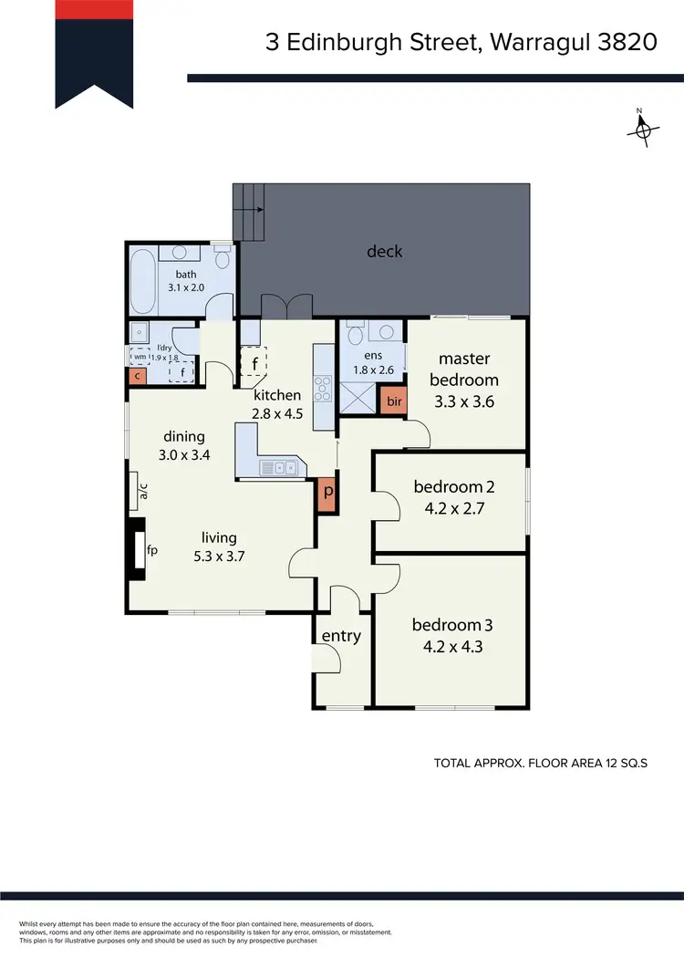 Floorplan of Homely house listing, 3 Edinburgh Street, Warragul VIC 3820