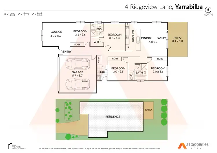 Floorplan of Homely house listing, 4 Ridgeview Lane, Yarrabilba QLD 4207