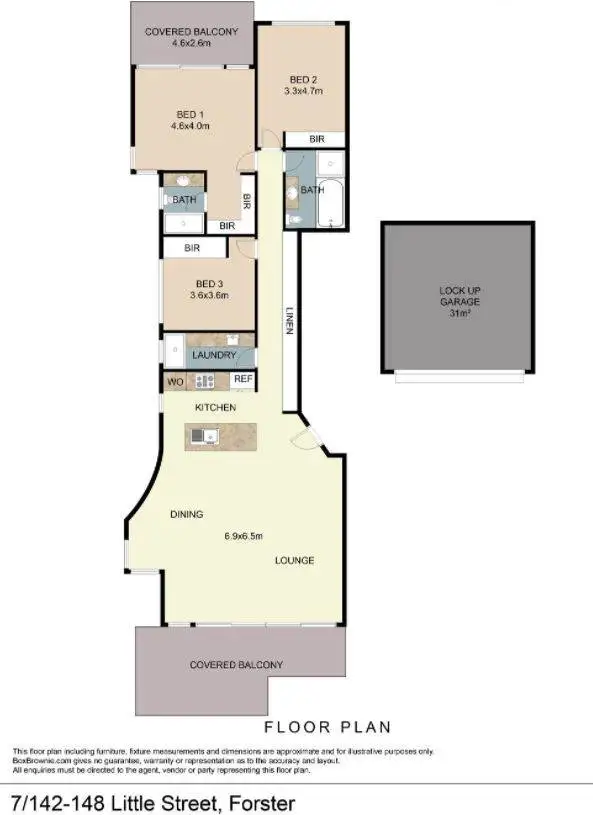 Floorplan of Homely apartment listing, Level 1/7/142-148 Little Street, Forster NSW 2428