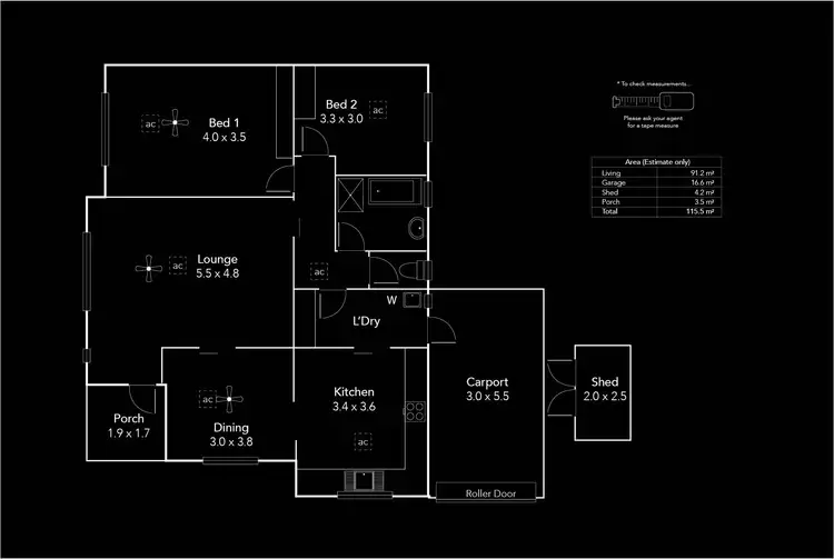 Floorplan of Homely unit listing, 1/11 Cooke Crescent, Royal Park SA 5014