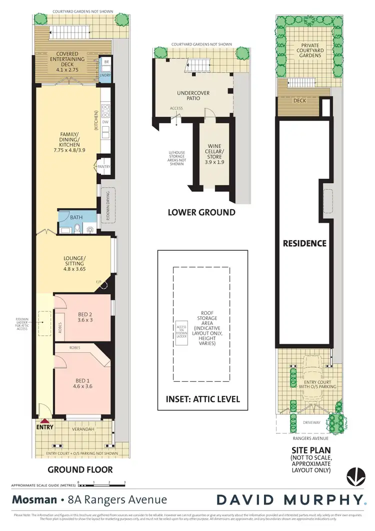 Floorplan of Homely semi-detached listing, 8A Rangers Avenue, Mosman NSW 2088