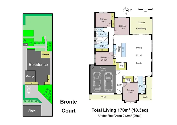 Floorplan of Homely house listing, 5 Bronte Court, Drouin VIC 3818
