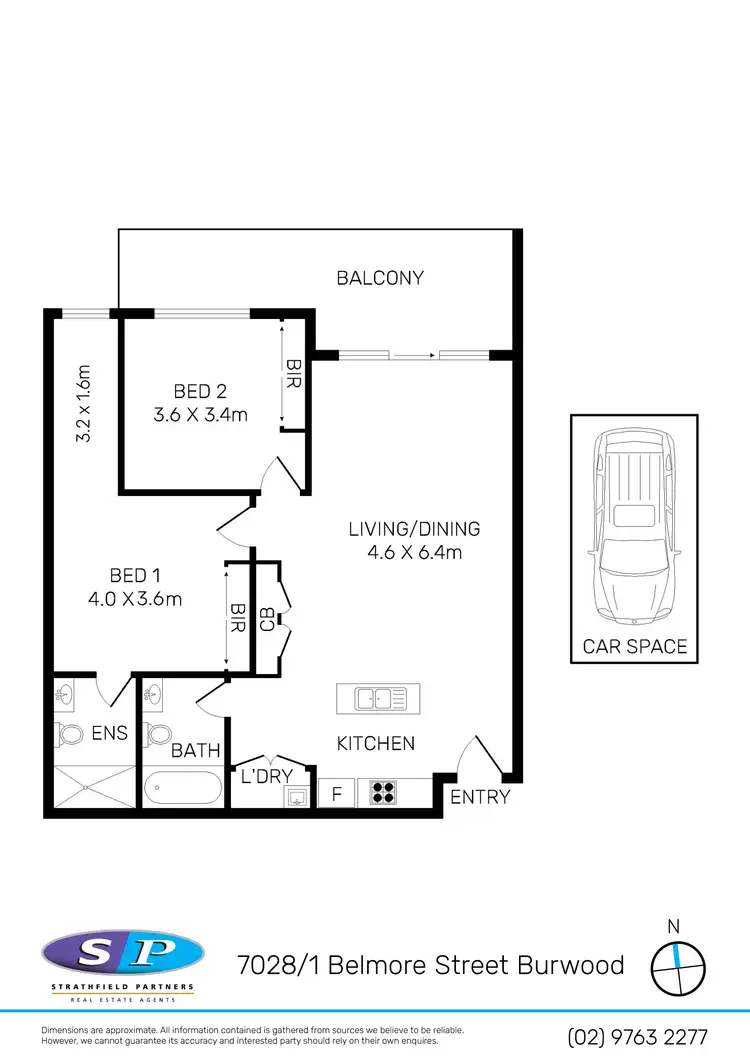 Floorplan of Homely apartment listing, 7028/1 Belmore Street, Burwood NSW 2134