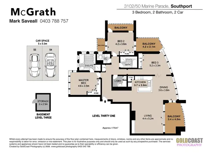 Floorplan of Homely apartment listing, 3102/50 Marine Parade, Southport QLD 4215