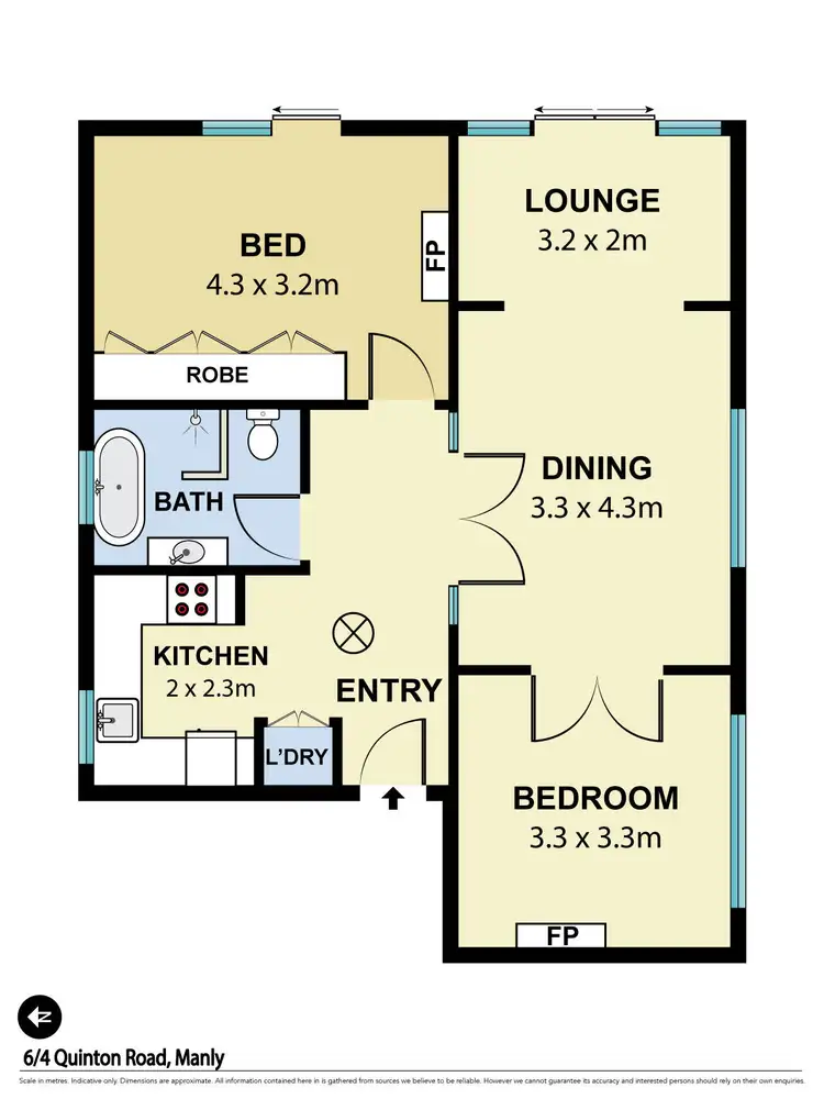 Floorplan of Homely unit listing, 6/4 Quinton Road, Manly NSW 2095