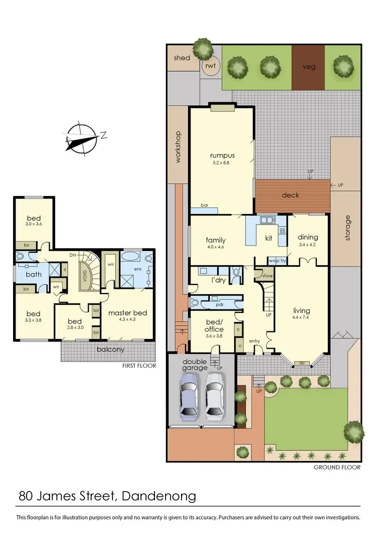 Floorplan of Homely house listing, 80 James Street, Dandenong VIC 3175