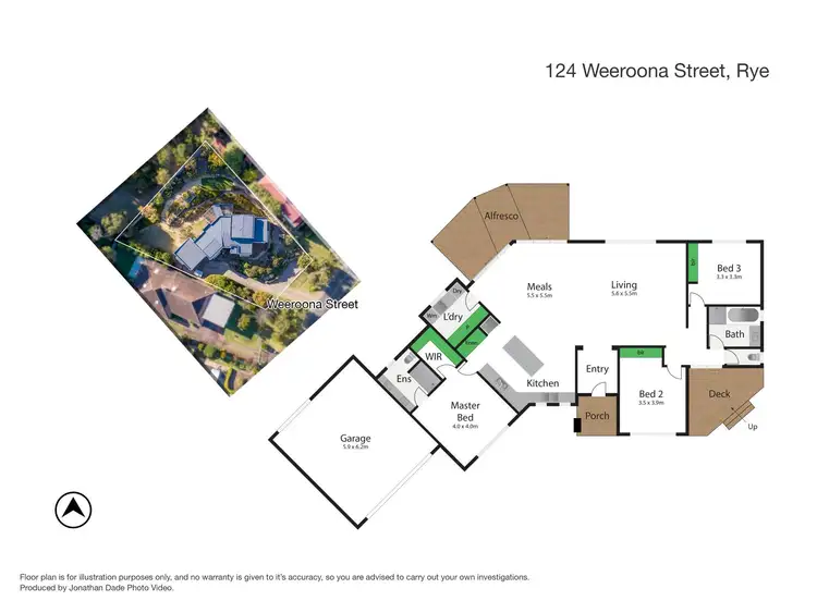 Floorplan of Homely house listing, 124 Weeroona Street, Rye VIC 3941