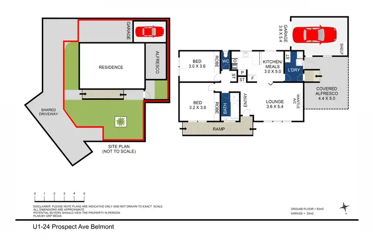 Floorplan of Homely unit listing, 1/24 Prospect Avenue, Belmont VIC 3216