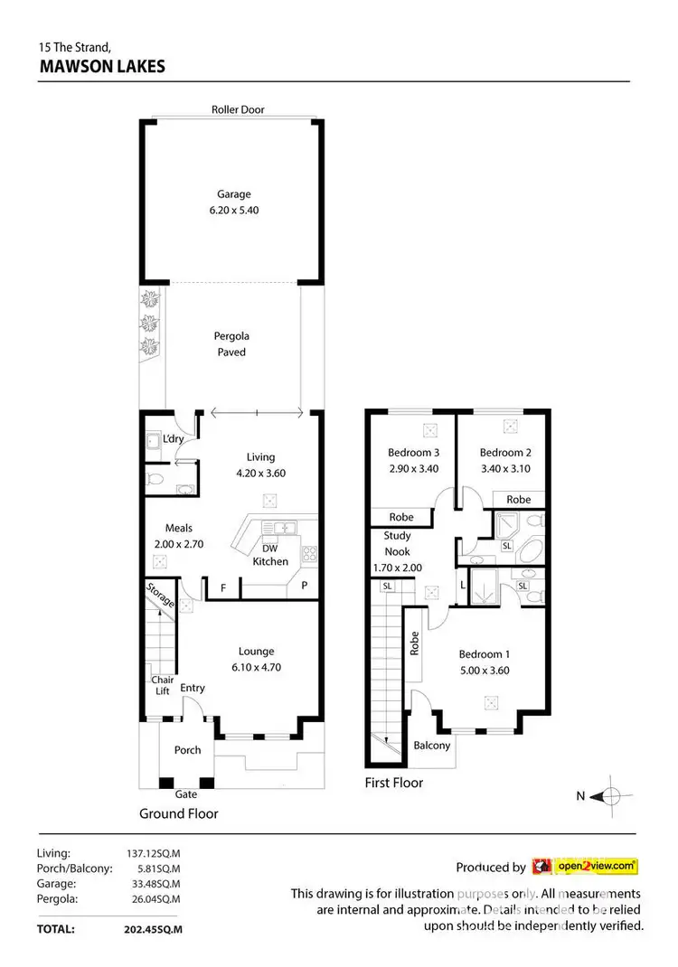 Floorplan of Homely townhouse listing, 15 The Strand, Mawson Lakes SA 5095