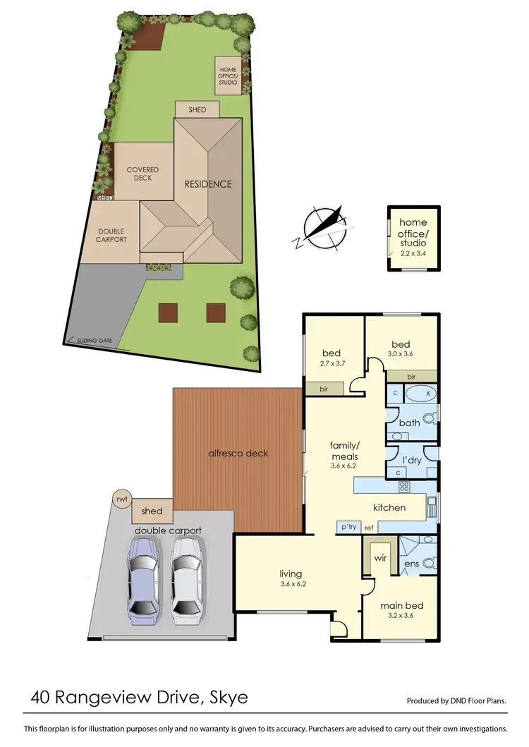 Floorplan of Homely house listing, 40 Rangeview Drive, Skye VIC 3977