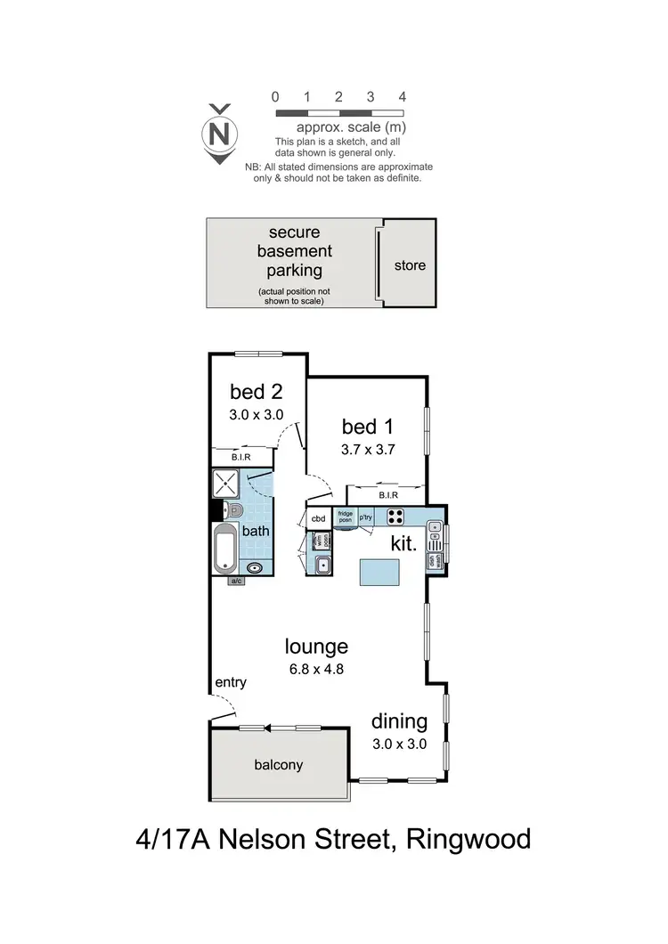 Floorplan of Homely apartment listing, 4/17A Nelson Street, Ringwood VIC 3134