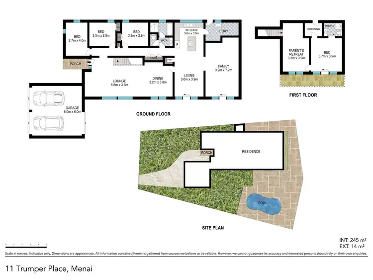Floorplan of Homely house listing, 11 Trumper Place, Menai NSW 2234