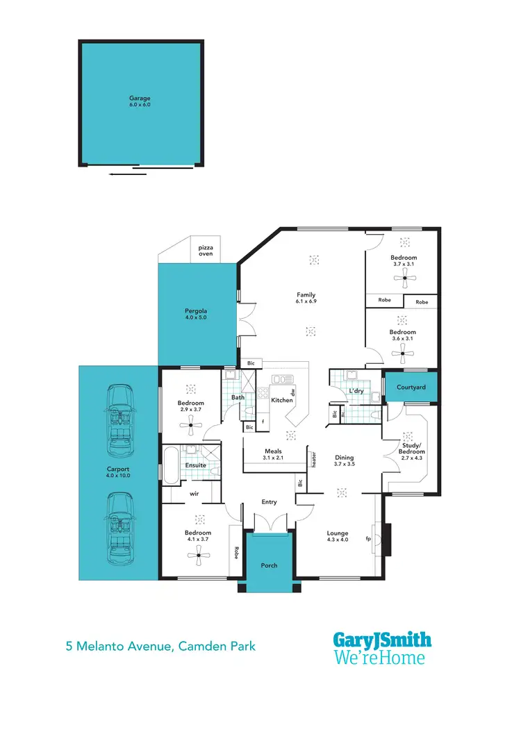 Floorplan of Homely house listing, 5 Melanto Avenue, Camden Park SA 5038