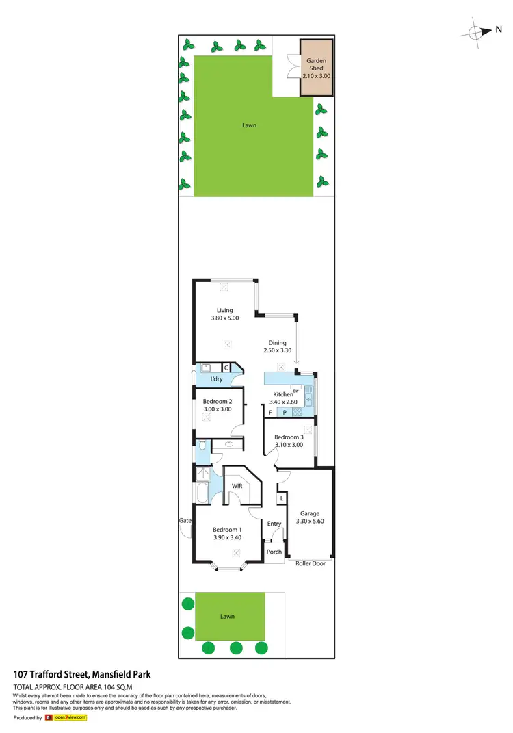 Floorplan of Homely house listing, 107 Trafford Street, Mansfield Park SA 5012