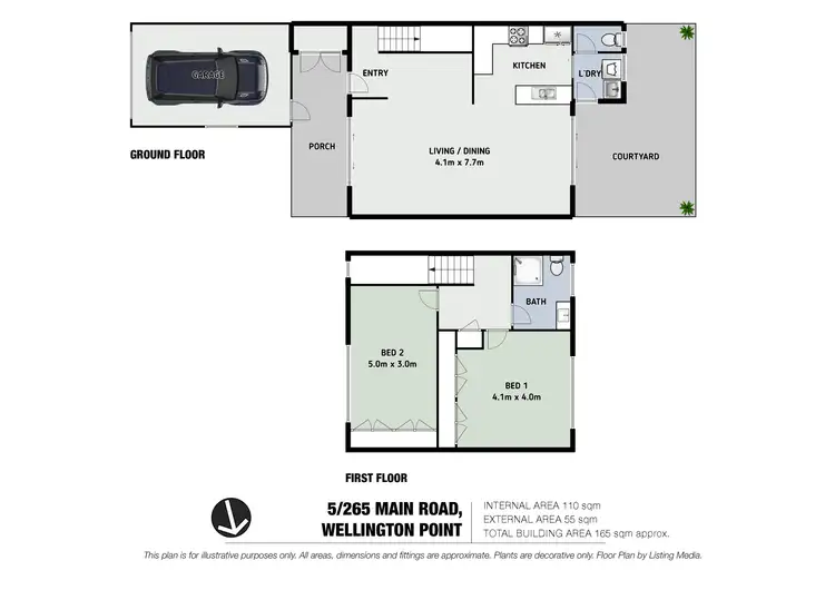 Floorplan of Homely townhouse listing, 5/265 Main Road, Wellington Point QLD 4160