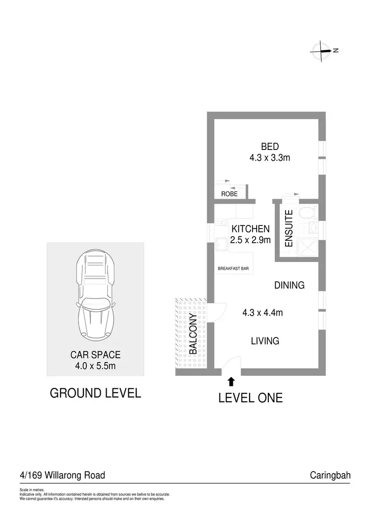 Floorplan of Homely apartment listing, 4/169 Willarong Road, Caringbah NSW 2229