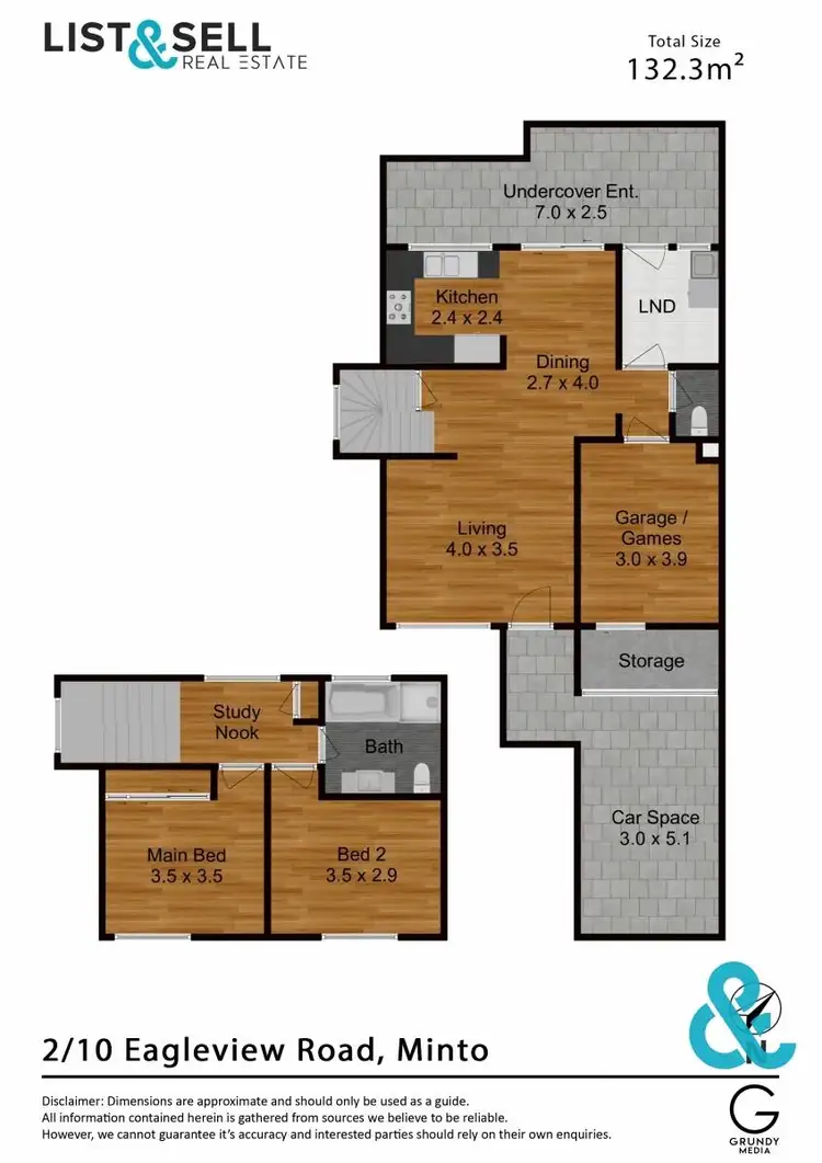 Floorplan of Homely townhouse listing, 2/10 Eagleview Road, Minto NSW 2566