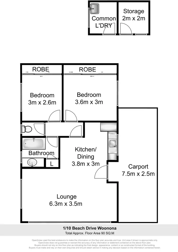 Floorplan of Homely unit listing, 1/10 Beach Drive, Woonona NSW 2517